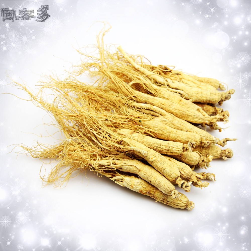 白参人参生晒参吉林长白山参新鲜人参片花50克整枝干人叁泡酒煲汤