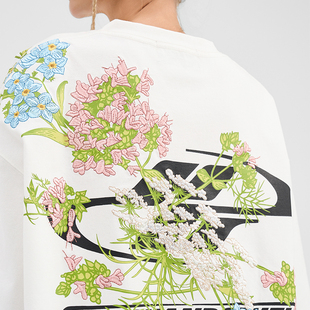 harshandcruel中国风花卉刺绣新中式 达人推荐 HACR T恤 短袖