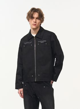 harsh and cruel cleanfit高级感LOGO刺绣斜纹棉廓形感伐木夹克