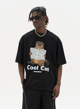 【檀健次】HACR丨harshandcruel趣味酷拽“小狸猫”纯棉短袖T恤