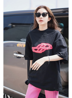 【赵让喻言】HACR丨harshandcruelhc霓虹超跑短袖美式复古情侣T恤