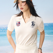 polo衫 HACR harshandcruel泽西风复古软糯毛巾面料刺绣短袖