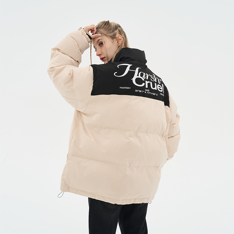 植绒棉服保暖美式街头