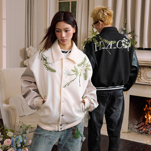 HACR丨harshandcruel cleanfit美式国潮牌花卉刺绣复古棒球服夹克