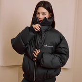 harshandcruel羽绒结构罩面文字排版 刺绣廓形感90白鸭绒羽绒服