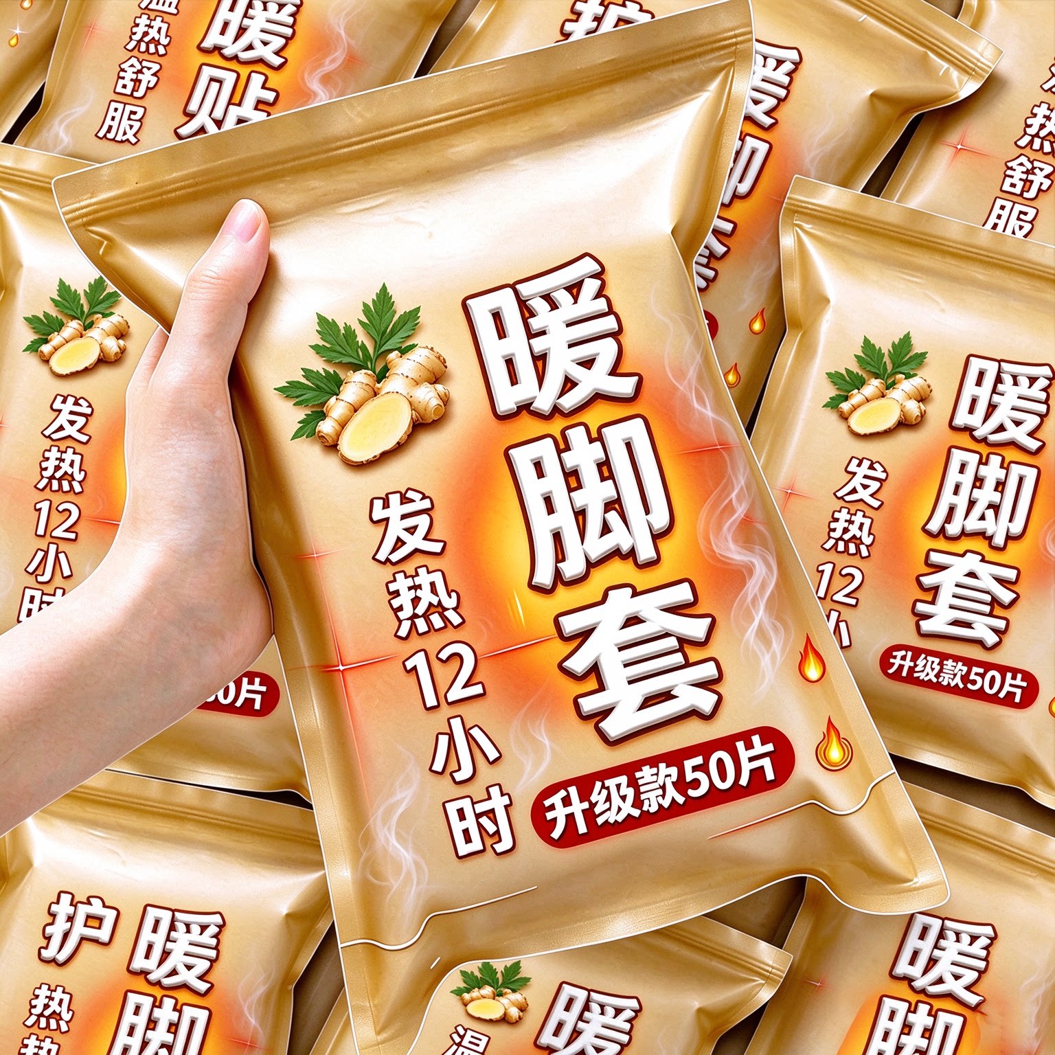 可行走精油热敷暖足套发热脚底脚套穿戴加长护脚保暖暖足贴暖足宝