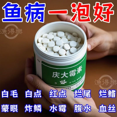 庆大霉素鱼病专用药烂身烂尾白点白毛掉磷蒙眼杀菌消炎康复消毒药