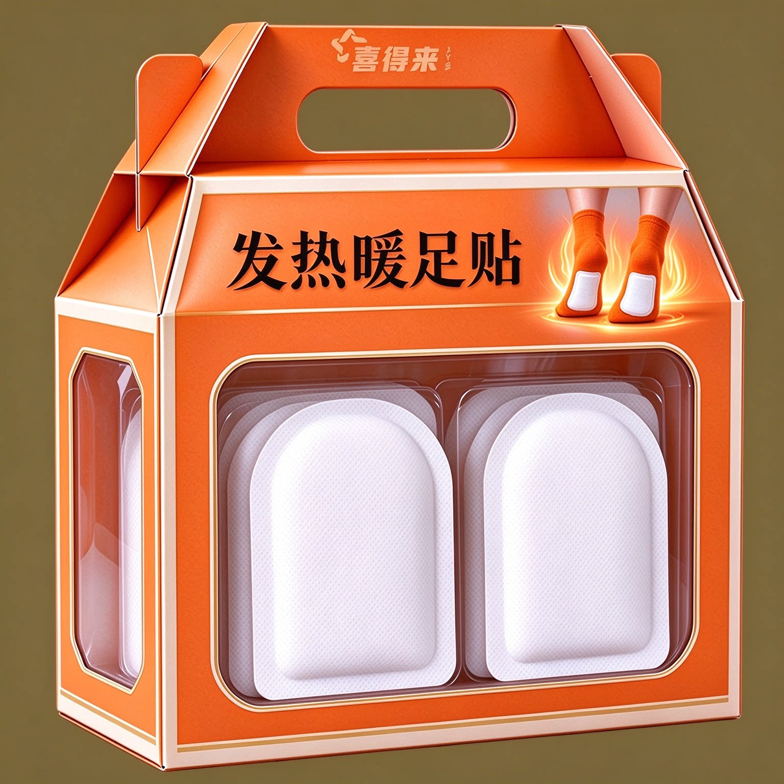 艾草生姜自发热暖脚足贴//120片