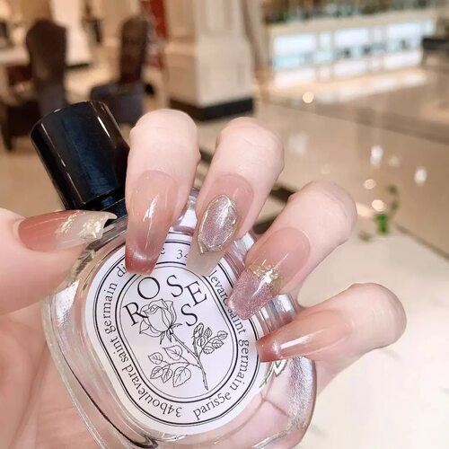 Elegant Gold Foil Cat‑Eye Handcrafted Press On Nails Set