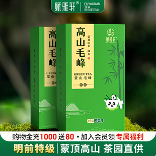 赋雅轩2025新茶叶特一级高山毛峰绿茶炒青四川雅安蒙顶山春茶毛尖