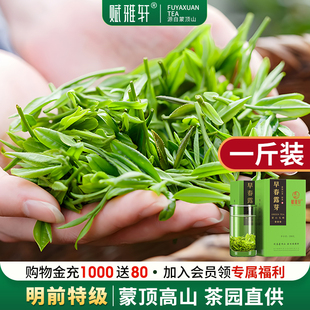 绿茶2025新茶明前特一级高山毛峰茶叶赋雅轩四川雅安蒙顶山茶500g