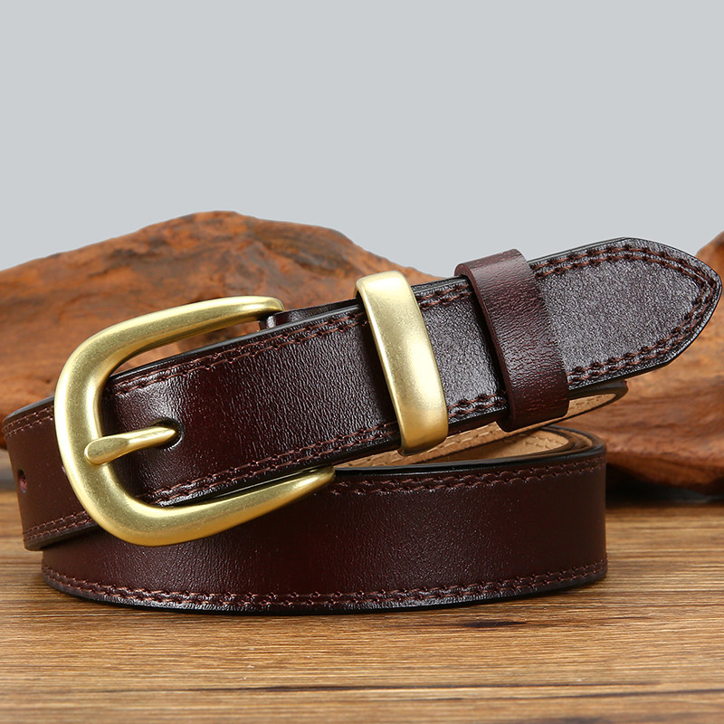 新款手工复古女士铜扣牛仔裤百搭皮带女真皮腰带ins风针扣黑色潮,服饰配件/皮带/帽子/围巾,腰带/皮带/腰链,淘宝优惠券,粉丝福利购,淘宝优惠卷