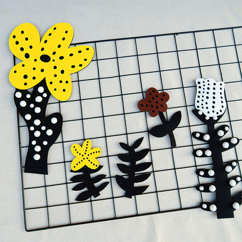 幼儿园教室环境布置立体不织布太阳花郁金香花朵墙贴黑板装饰材料