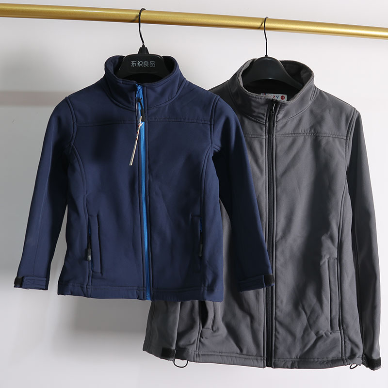 户外儿童软壳冲锋衣秋冬季加绒