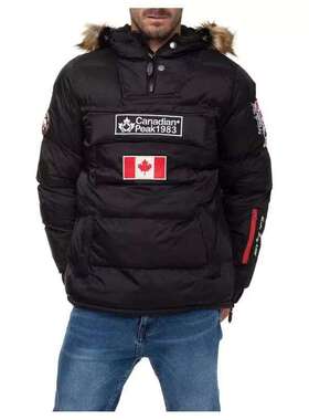 冬半拉链户外男女加厚保暖棉服 防风防水抗寒连帽多口袋机能工装