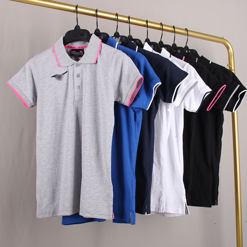 女针织棉涤翻领短袖体恤 修身版功能面料吸汗排湿女士polo衫 h12