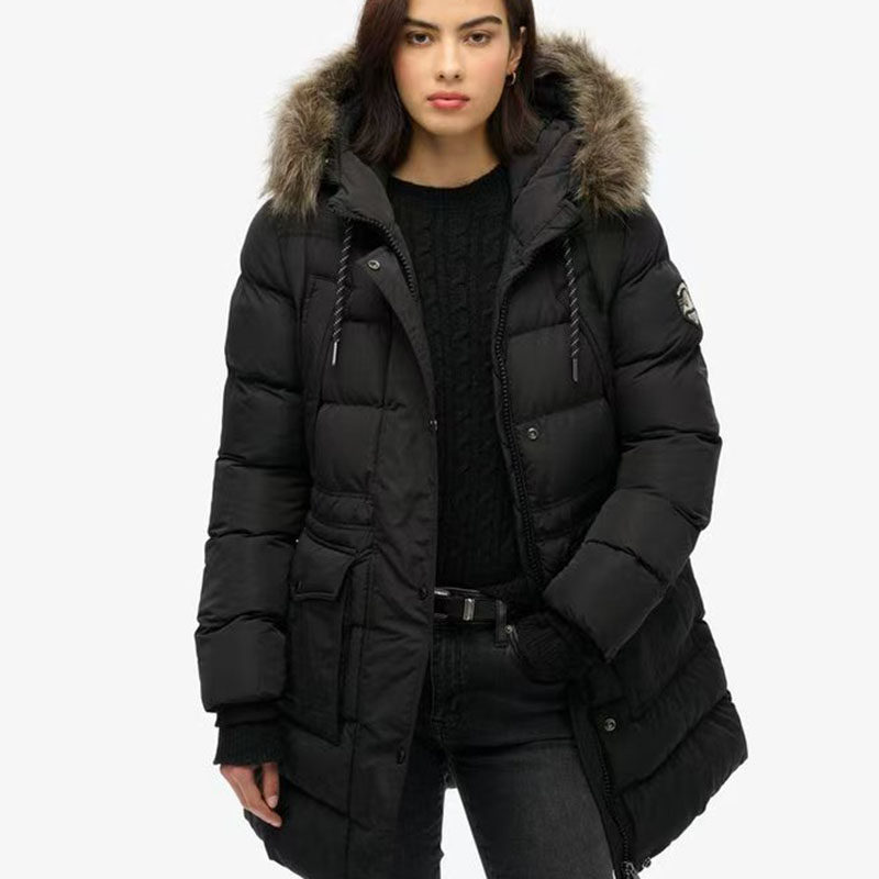 冬季户外休闲毛领中长款加厚保暖棉衣女 防风连帽抗寒棉服外套,户外/登山/野营/旅行用品,保暖棉衣,淘宝优惠券,粉丝福利购,淘宝优惠卷