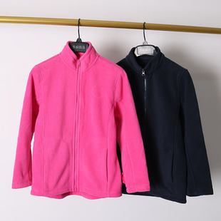 冬季 摇粒绒夹克加绒保暖外套 儿童立领抓绒衣