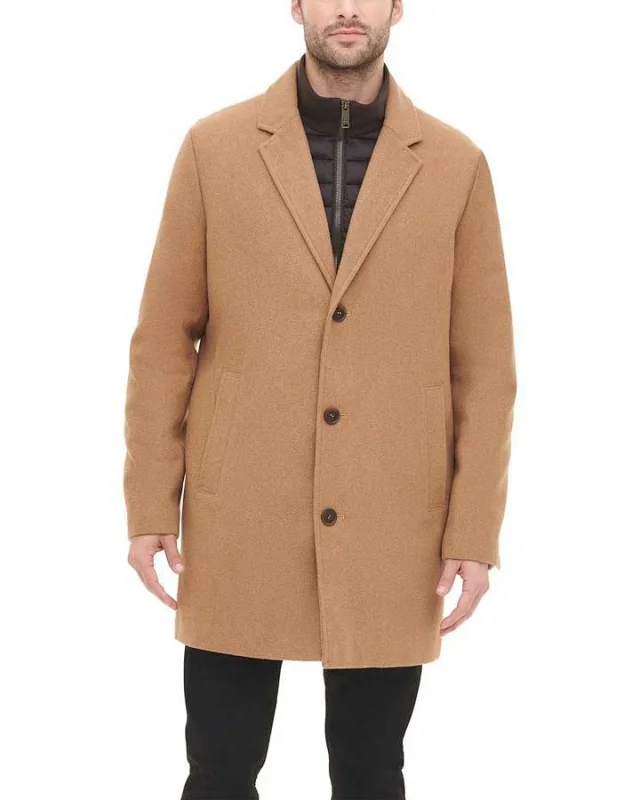 超大码男士毛呢大衣外套