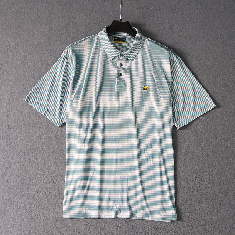 thumbnail for UPF15 Sunscreen Golf Polo Shirt Men's 200 Pounds Plus Size Outdoor Elastic Quick Dry Golf Sports Short Sleeve TA0