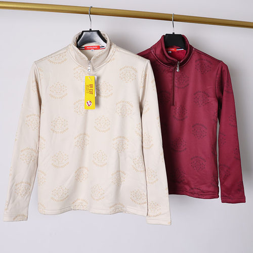 加绒保暖立领半拉链高尔夫卫衣