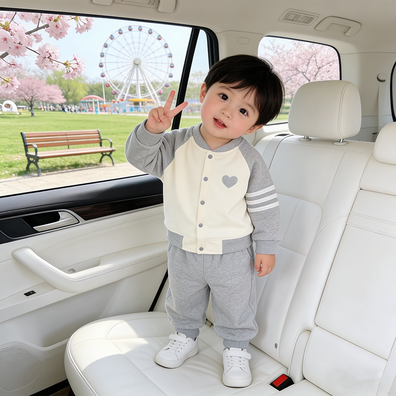 2026新款男童春装运动套装洋气帅宝宝卫衣两件套婴儿童小孩衣服潮