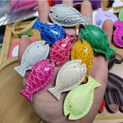 真皮包包挂件时尚钥匙扣各种稀有皮包挂可爱小鱼挂件纯手工制作