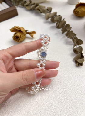 珍珠手链其他银珍珠法式银男女