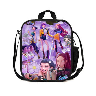 Kpop野餐袋冰袋 新品 学生Huntrix POP餐包 保温袋 印花猎魔女团K