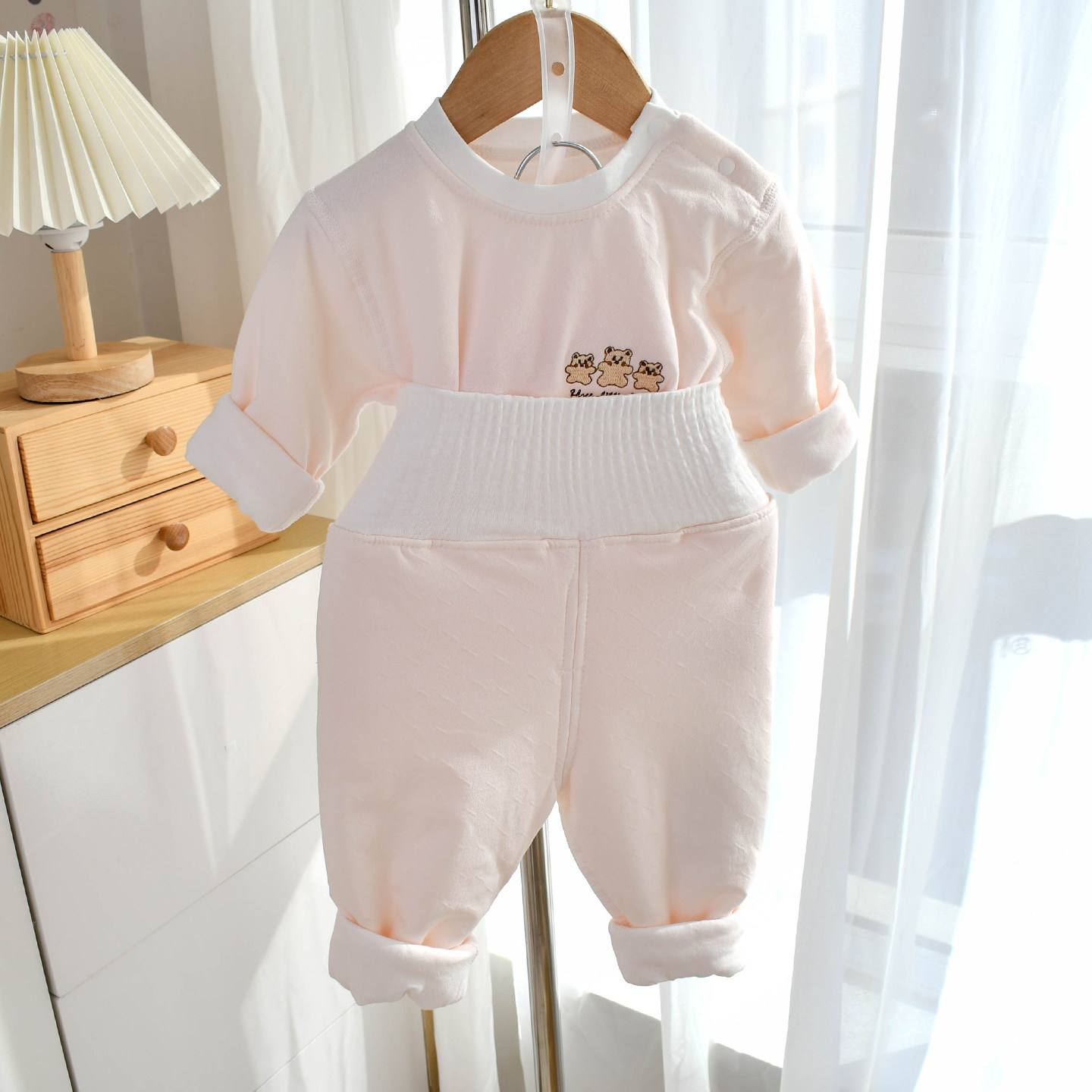 宝宝夹棉分体套装40克薄棉纯棉高腰护肚a类打底内穿婴幼儿保暖衣,童装/婴儿装/亲子装,内衣套装,淘宝优惠券,粉丝福利购,淘宝优惠卷