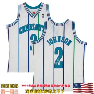 美国代购 黄蜂队 拉里 约翰逊 亲笔签名 球迷版亲签球衣 Fanatics