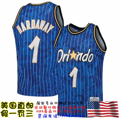 美国代购 魔术队 mitchellness Swingman球迷版新年款球衣-哈达威