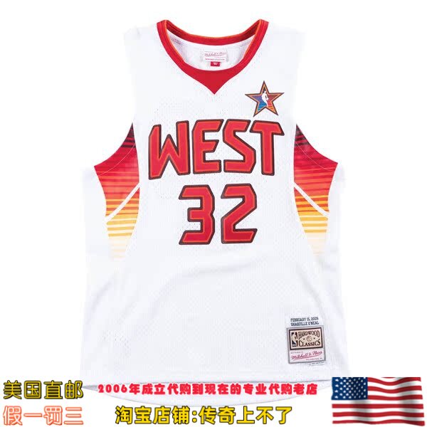 美国直邮 2009全明星 mitchell ness Swingman球迷版球衣-奥尼尔