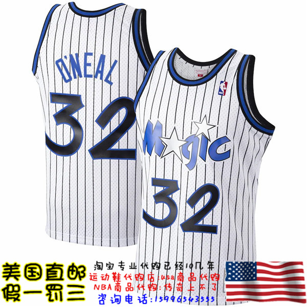 美国代购魔术mitchellness Swingman球迷版93-94赛季球衣-奥尼尔