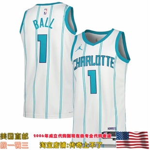 美国代购 黄蜂队 22/23赛季 Swingman球迷版 联盟款球衣 鲍尔