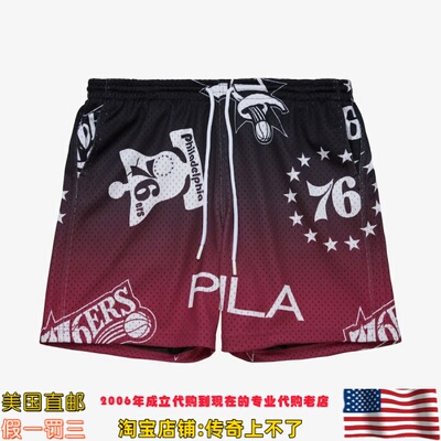 美国代购 76人 MitchellNess Destination Leisure Camp 运动球裤