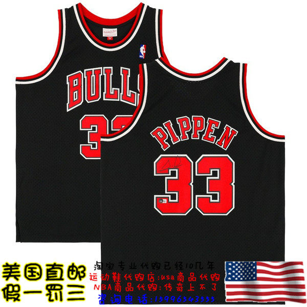 美国代购 皮蓬 亲笔签名 fanatics认证 mitchellness 亲签球衣