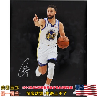 美国代购 勇士队 库里 亲笔签名 亲签海报照片JSA/Fanatics双认证