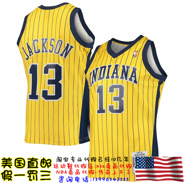 美国代购步行者 mitchellness Swingman球迷版00赛季球衣-杰克逊