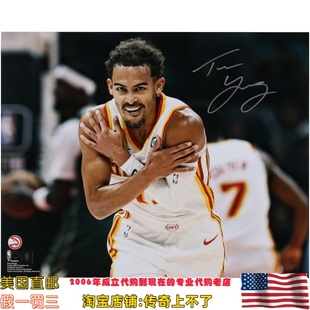 美国直邮 老鹰队 特雷杨 亲笔签名 Fanatics认证 亲签照片海报