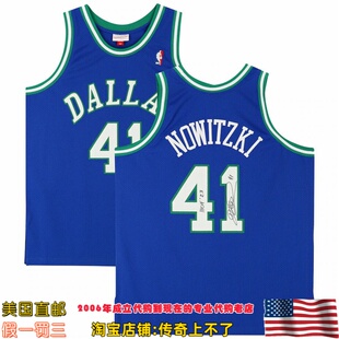 美国代购 小牛 诺维茨基 亲笔签名带铭文 球员版球衣Fanatics认证