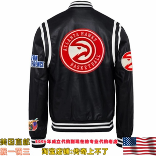 美国代购 Jeff Hamilton 汉密尔顿 定制 老鹰队 联名款刺绣皮夹克