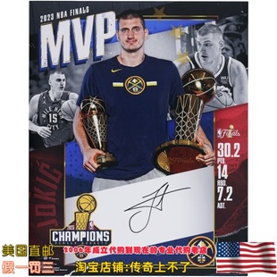 美国代购 掘金队 约基奇 亲笔签名 亲签海报照片 Fanatics双认证