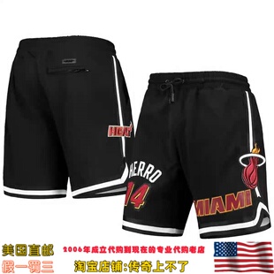 美国代购 热火队 Pro Standard 团队球员联名款限量运动短裤 希罗