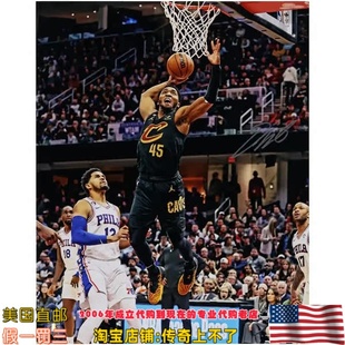 美国代购 骑士队 米切尔 亲笔签名 亲签海报照片 Fanatics认证