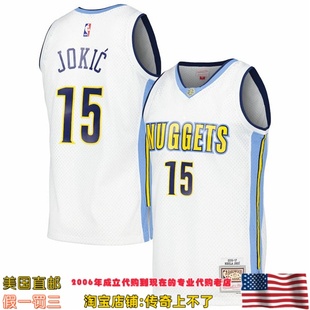 美国代购 掘金队 17赛季mitchellness Swingman球迷版球衣 约基奇