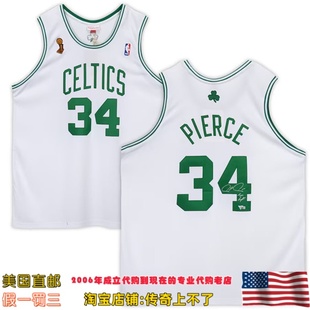 美国代购 凯尔特人 皮尔斯 亲笔签名 MitchellNess球员版亲签球衣