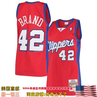 美国代购 快船队 MitchellNess Swingman球迷版02赛季球衣-布兰德