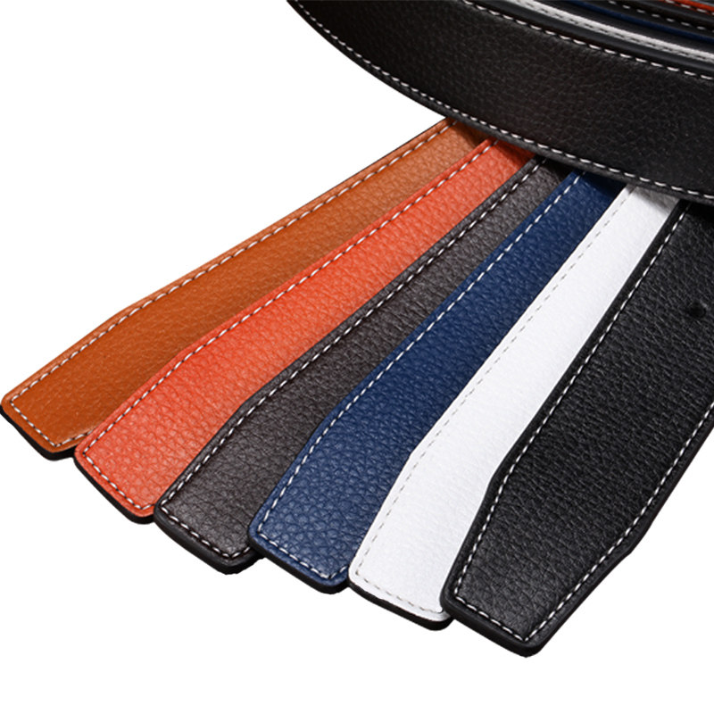 不带头男士平滑扣皮带头层牛皮皮带条裤带真皮腰带条男宽度3.7cm