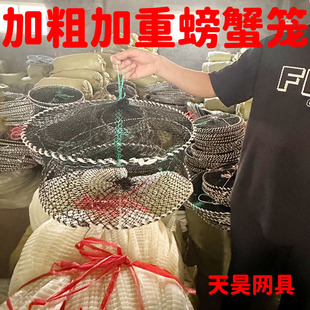 螃蟹笼海用可折叠蟹笼加粗加重弹簧笼子海边捕蟹网蟹笼海用抓螃蟹